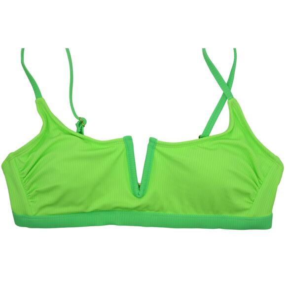 Salt + Cove Juniors V-Wire Ribbed Bralette Mint Colorblock - Picture 3 of 6